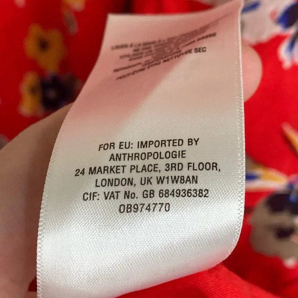 ANTHROPOLOGIE 47 of 52 Conversations Colloquial Off-The-Shoulder Dress Size 6 - Picture 11 of 11